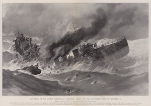 9月18日、リンカーンシャーコースト沖のタービン魚雷ボート駆逐艦コブラの残骸